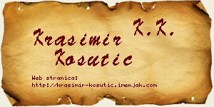 Krasimir Košutić vizit kartica
